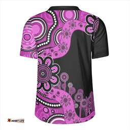 Australia Aboriginal Indigenous Dot Painting Pink Rugby Jersey