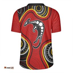 Australia Aboriginal Art With Kangaroo Red Rugby Jersey