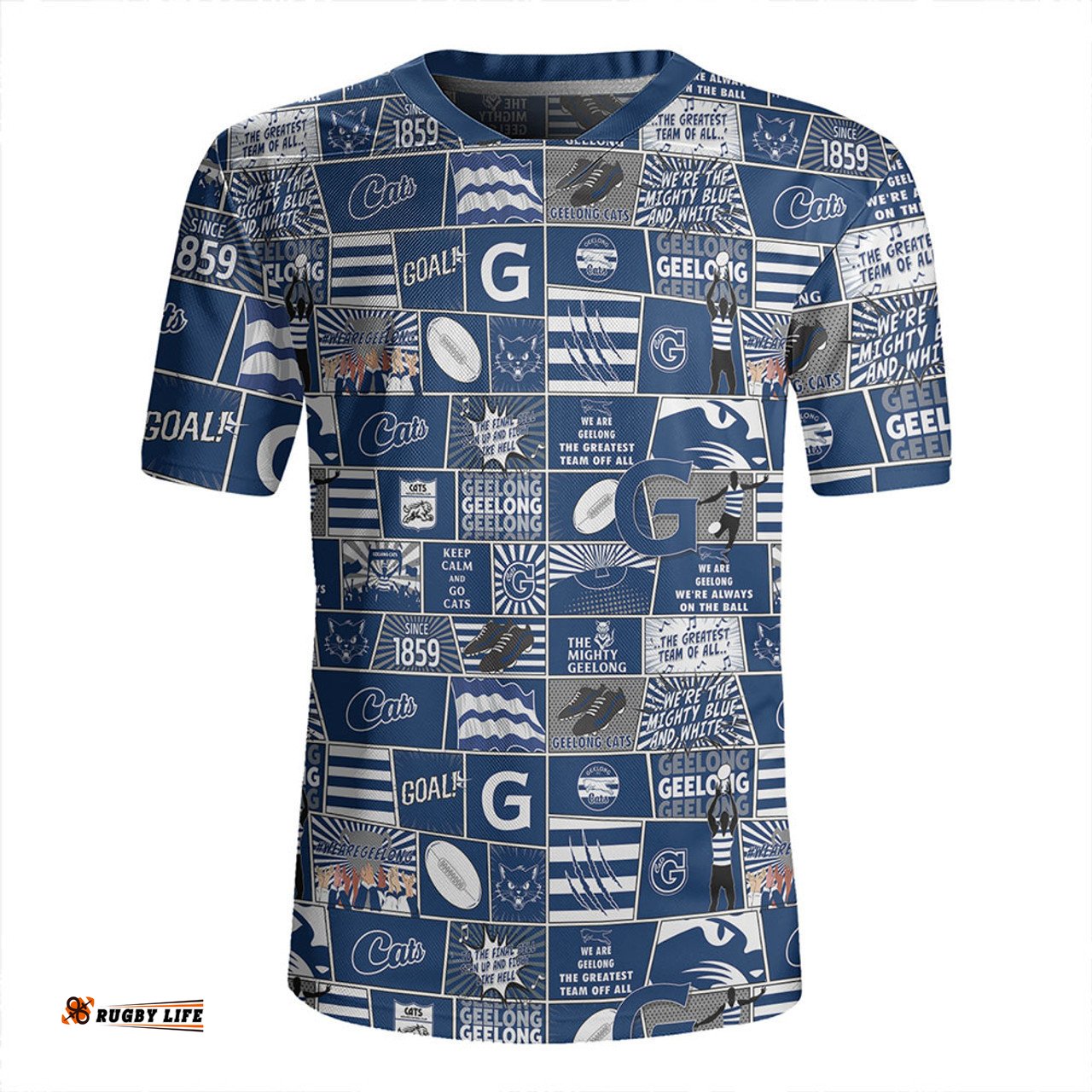 Geelong Cats V-Neck Rugby Jerseys Legacy Of The Pride Comic Style