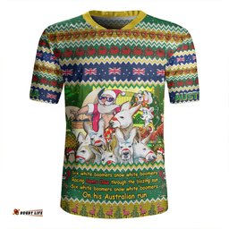 Australia Christmas Custom Six White Boomers Rugby Jersey