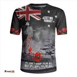 Australia Anzac Day Guardian Of The Seas Lest We Forget Rugby Jersey