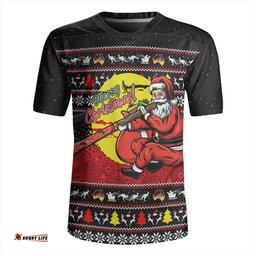 Australia Aboriginal Didgeridoo Santa Christmas Rugby Jersey