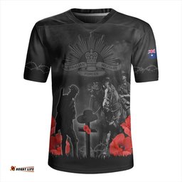 Australia Anzac Lest We Forget Light Horse Design Rugby Jersey