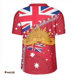 Australia Anzac Day Lest We Forget Australian Red Ensign Rugby Jersey