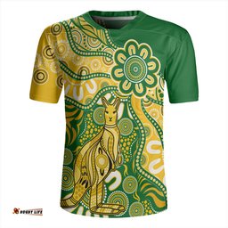 Australia Aboriginal Dot Design Kangaroo Rugby Jersey