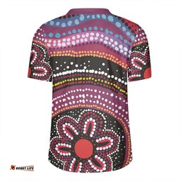 Australia Dot Painting Inspired Aboriginal Aboriginal Color Dot Inspired Rugby Jersey