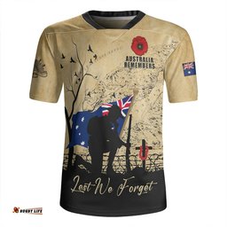 Australia Anzac Day Brothers In Arms Gallipoli Remembrance Rugby Jersey