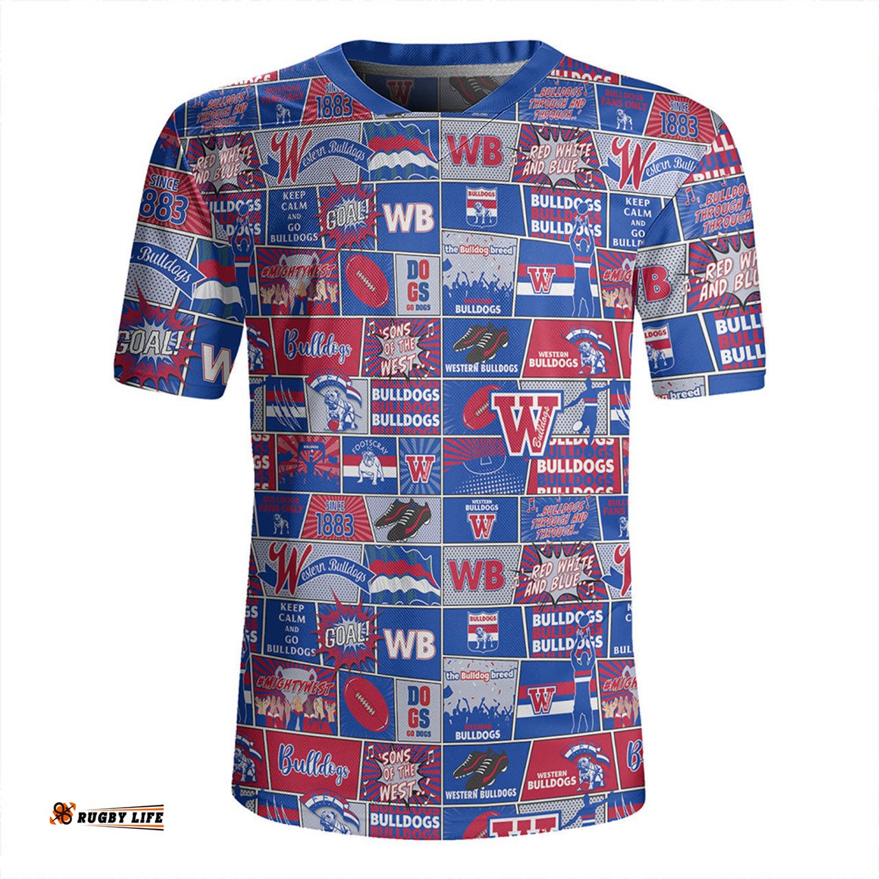 Western Bulldogs V-Neck Rugby Jerseys Legacy Of The Pride Comic Style