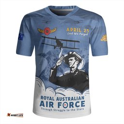 Australia Anzac Day Royal Australian Air Force Gallipoli Skies Rugby Jersey
