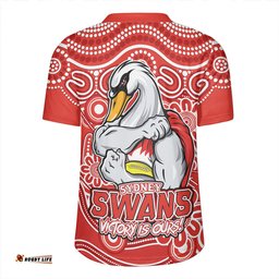 Sydney Swans V-Neck Rugby Jerseys Aboriginal Inspired Tough Fan Football For Life