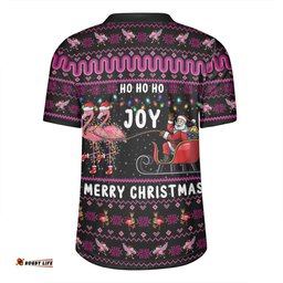 Australia Christmas Custom Aussie Christmas Pink Flamingo Santa Sleigh Rugby Jersey