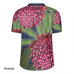 Australia Flowers Aboriginal Australian Waratah Flower Art Rugby Jersey