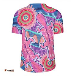 Australia Platypus Aboriginal Pink Platypus With Aboriginal Art Dot Painting Patterns Inspired Rugby Jersey