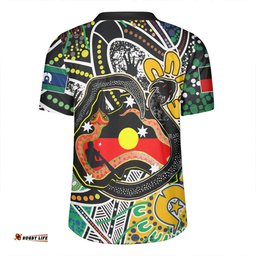 Australia Rainbow Serpent Aboriginal Dreamtime Rainbow Serpent Creates Australia Rugby Jersey