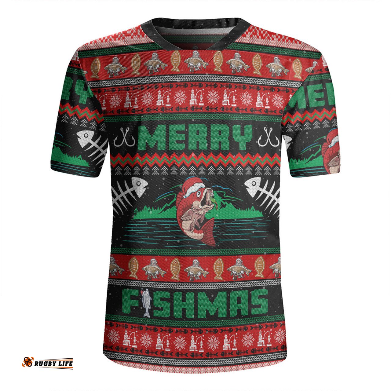 Australia Christmas Fishing Custom Merry Ugly Fishmas Rugby Jersey
