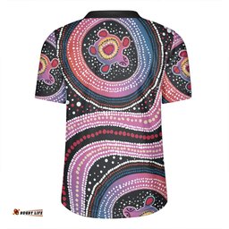 Australia Dot Painting Inspired Aboriginal Turtles With Dot In Aboriginal Rugby Jersey