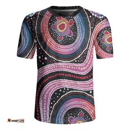 Australia Dot Painting Inspired Aboriginal Turtles With Dot In Aboriginal Rugby Jersey