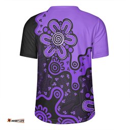 Australia Aboriginal Style Of Background Purple Rugby Jersey