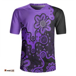 Australia Aboriginal Style Of Background Purple Rugby Jersey