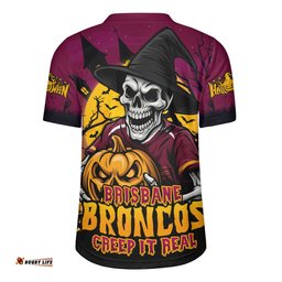 Brisbane Broncos Dark Moon Rugby Halloween Battle Edition Rugby Jersey