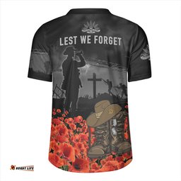 Australia Lest We Forget Hat And Boots Design Poppy Flower Rugby Jersey