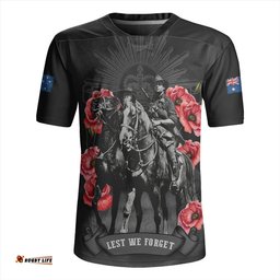 Australia Anzac Day Lest We Forget The Light Horse Rugby Jersey