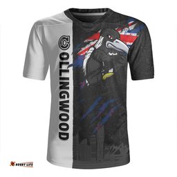 Collingwood Burning Passion Of Power Scratch Style Rugby Jersey