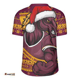 Brisbane Broncos Ugly Knit Style For Christmas Game Fans Rugby Jersey