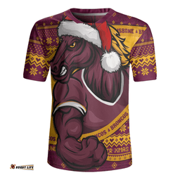 Brisbane Broncos Ugly Knit Style For Christmas Game Fans Rugby Jersey
