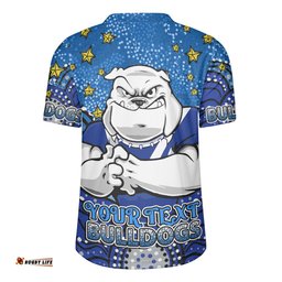Canterbury Bankstown Bulldogs Custom Custom With Aboriginal Inspired Style Of Dot Painting Patterns Rugby Jersey