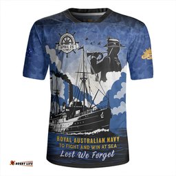 Australia Anzac Day Royal Australian Navy Camouflage Style Rugby Jersey