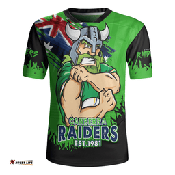 Canberra Raiders Heart Of A Fighter Tough And Fearless Rugby Jersey