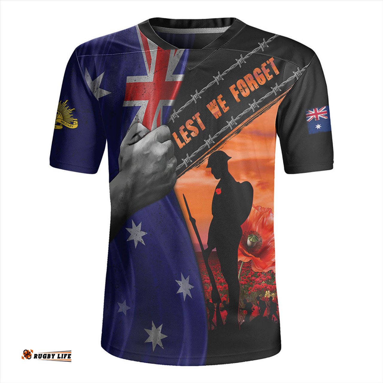 Australia Remembrance Day Australian Fallen Heroes Rugby Jersey