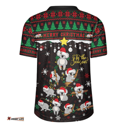 Australia Merry Christmas Tis The Season Koala Edition Rugby Jersey