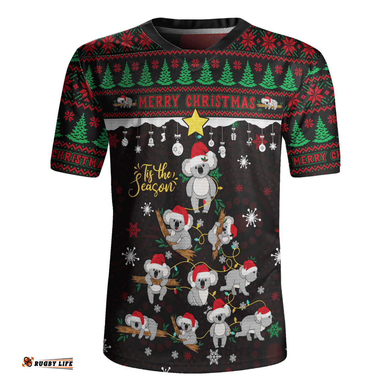 Australia Merry Christmas Tis The Season Koala Edition Rugby Jersey