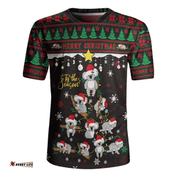 Australia Merry Christmas Tis The Season Koala Edition Rugby Jersey