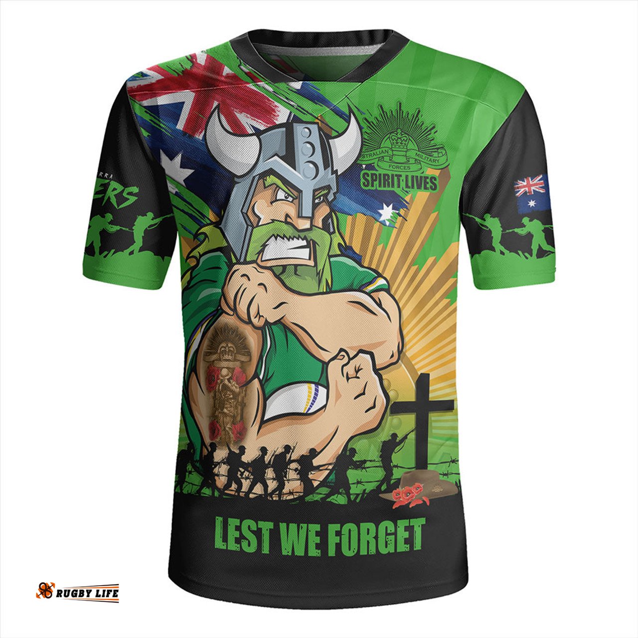 Canberra Raiders Fearless ANZAC Defender Rugby Jersey