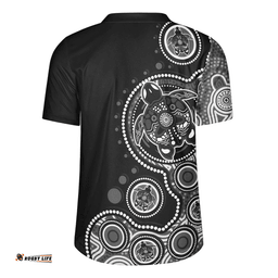 Australia Indigenous Turtle Aboriginal Dot Art Black Rugby Jersey