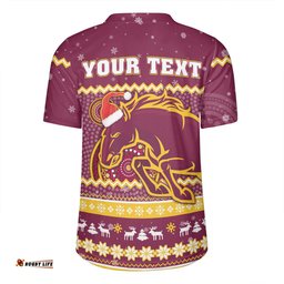 Brisbane Broncos Christmas Custom Ugly Xmas And Aboriginal Patterns For Die Hard Fan Rugby Jersey
