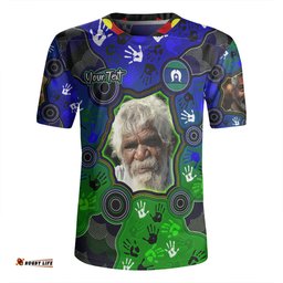 Australia Torres Strait Islands Custom Aboriginal Dot Art Indigenous Handprints Personalised Photo Rugby Jersey