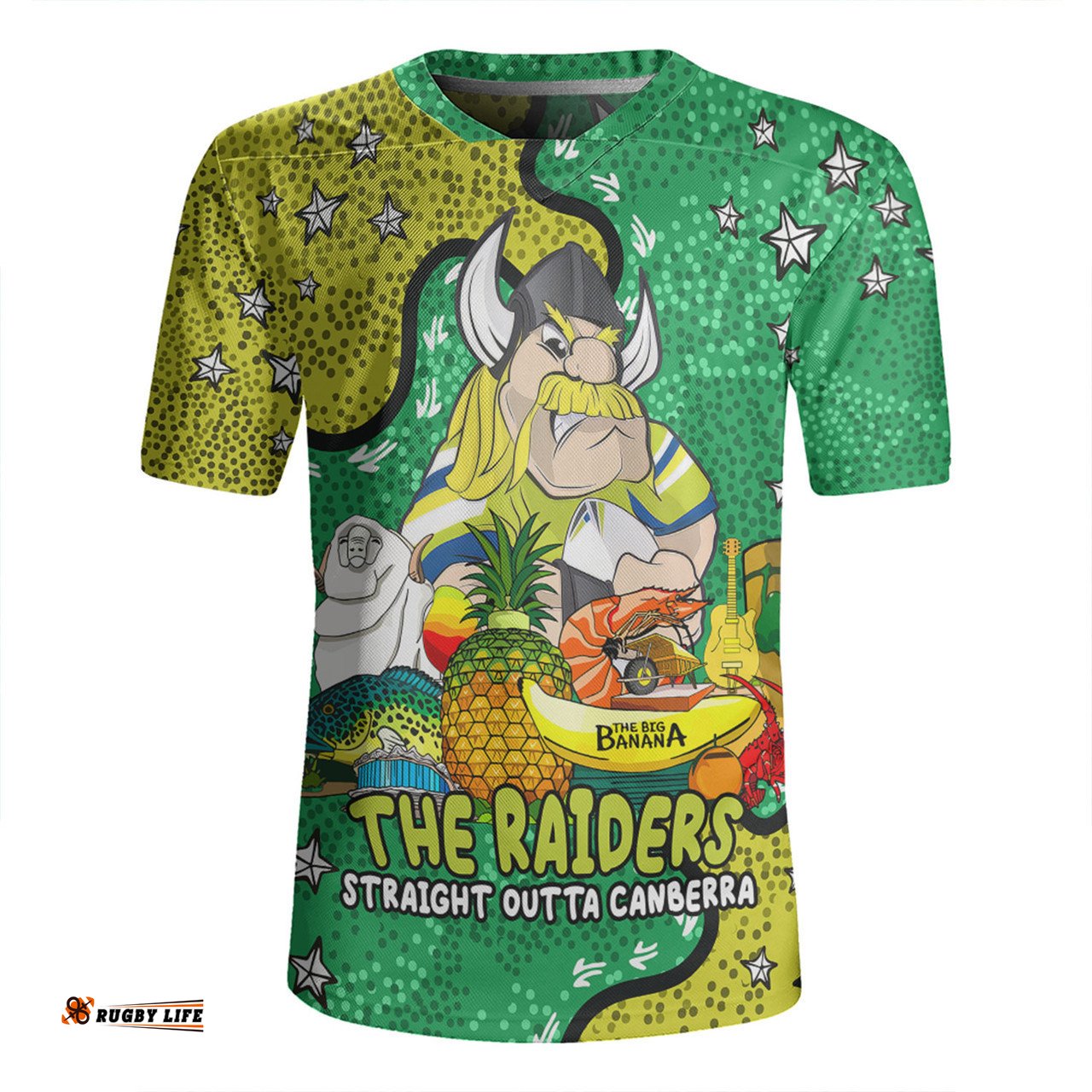 Canberra Raiders Custom Australian Big Things Rugby Jersey