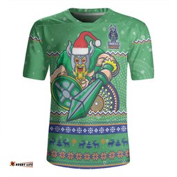 Canberra Raiders Christmas Custom Ugly Xmas And Aboriginal Patterns For Die Hard Fan Rugby Jersey