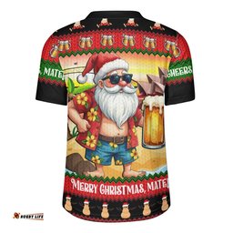 Australia Christmas Santa Beer Cheers Style Rugby Jersey