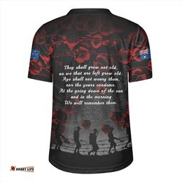 Australia Anzac Day Poppy Pride Honoring The Fallen Rugby Jersey
