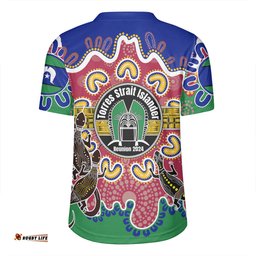 Australia Torres Strait Islands Custom Torres Strait Islanders Dhari With Goannas And Dot Art Reunion Rugby Jersey