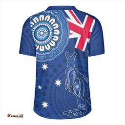 Australia Flag With Kangaroo Aboriginal Rugby Jersey