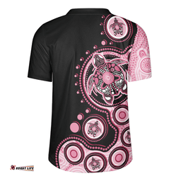 Australia Indigenous Turtle Aboriginal Dot Art Pink Rugby Jersey