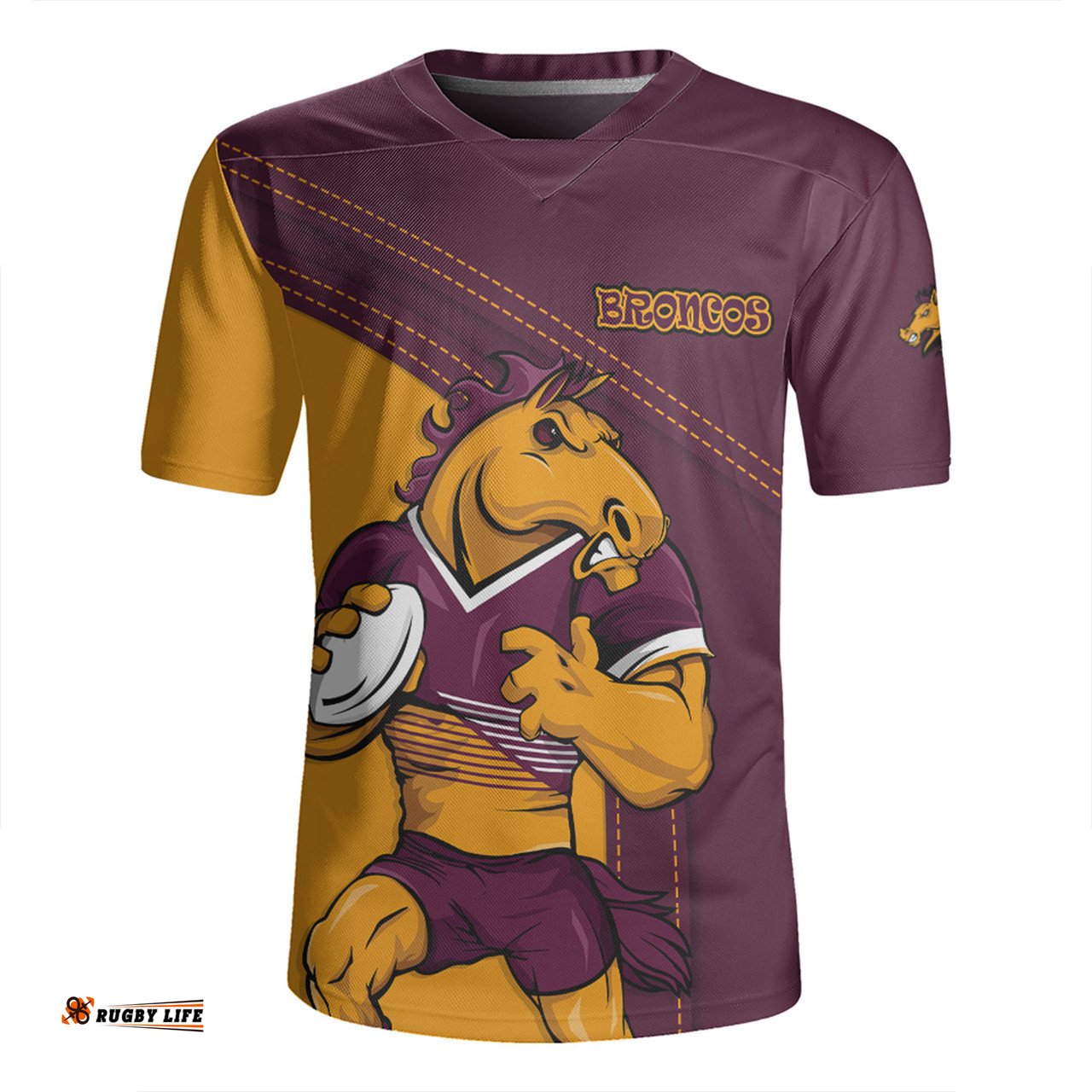 Brisbane Broncos Custom Team Of Us Die Hard Fan Supporters Rugby Jersey