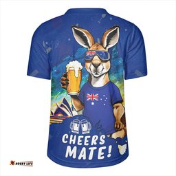 Australia Happy Australia Day Funny Kangaroo With Beer Rugby Jersey