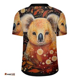 Australia Koala Custom Aboriginal Koala With Golden Wattle Flowers Rugby Jersey